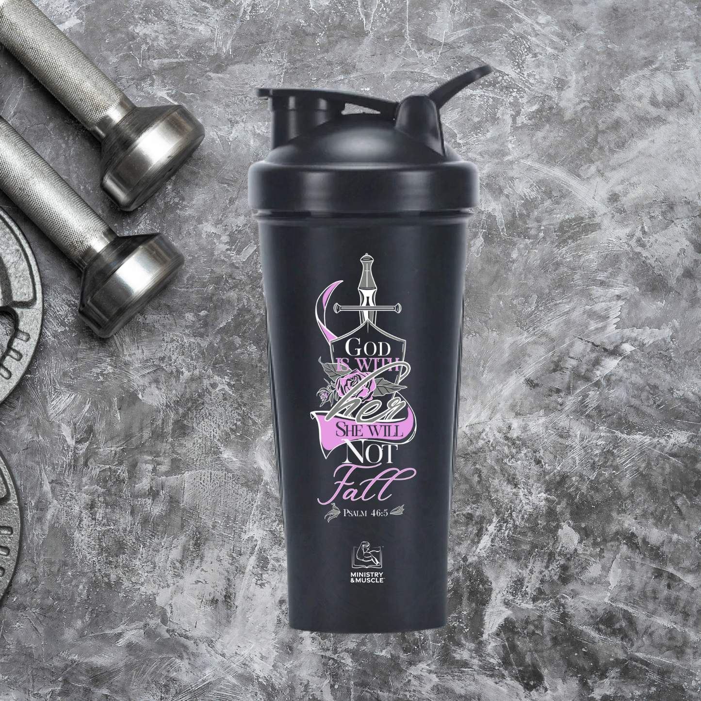 "She Will Not Fall" Premium Shaker Bottle