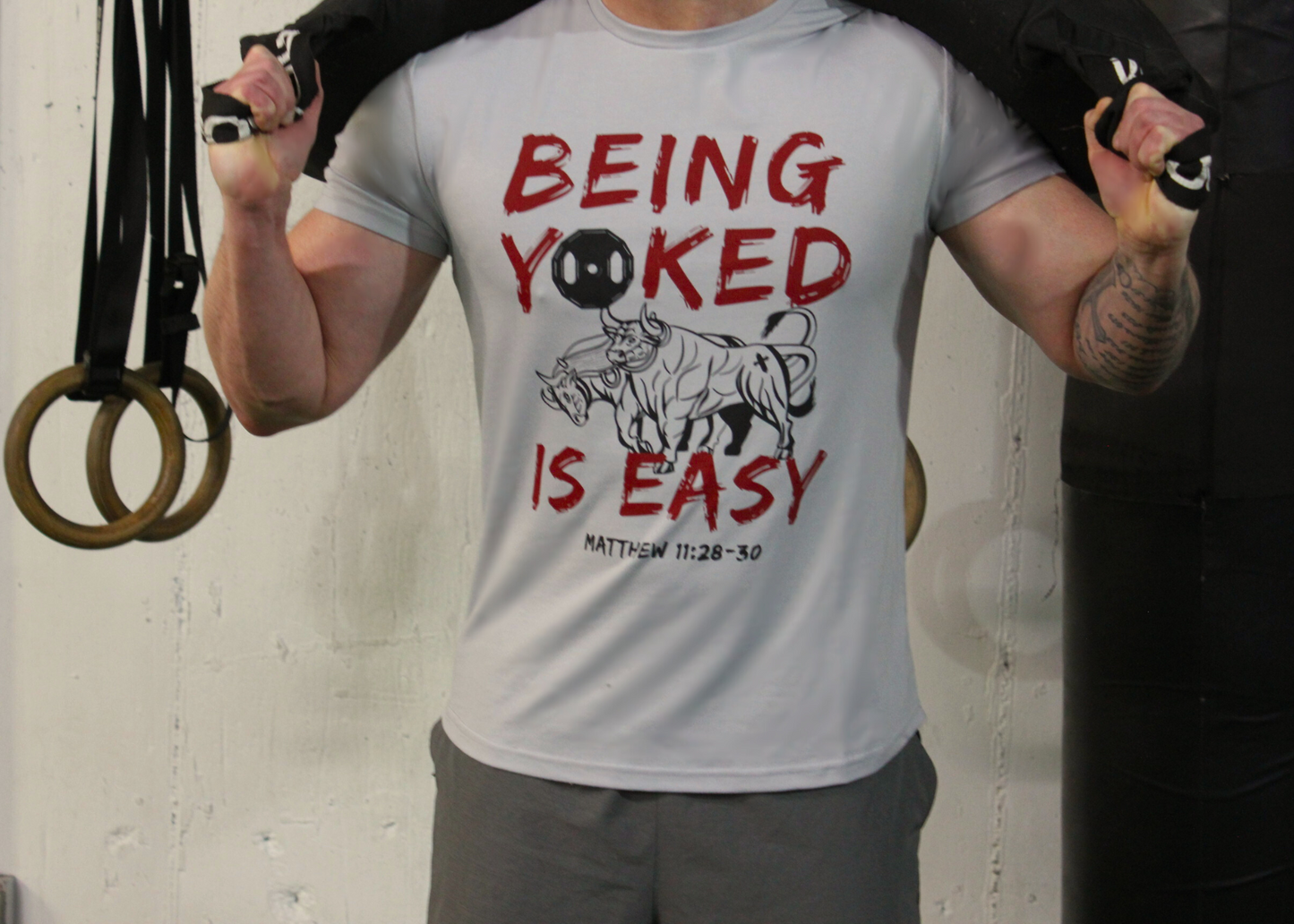 "Yoked" Unisex Premium Multi-Blend T-Shirt