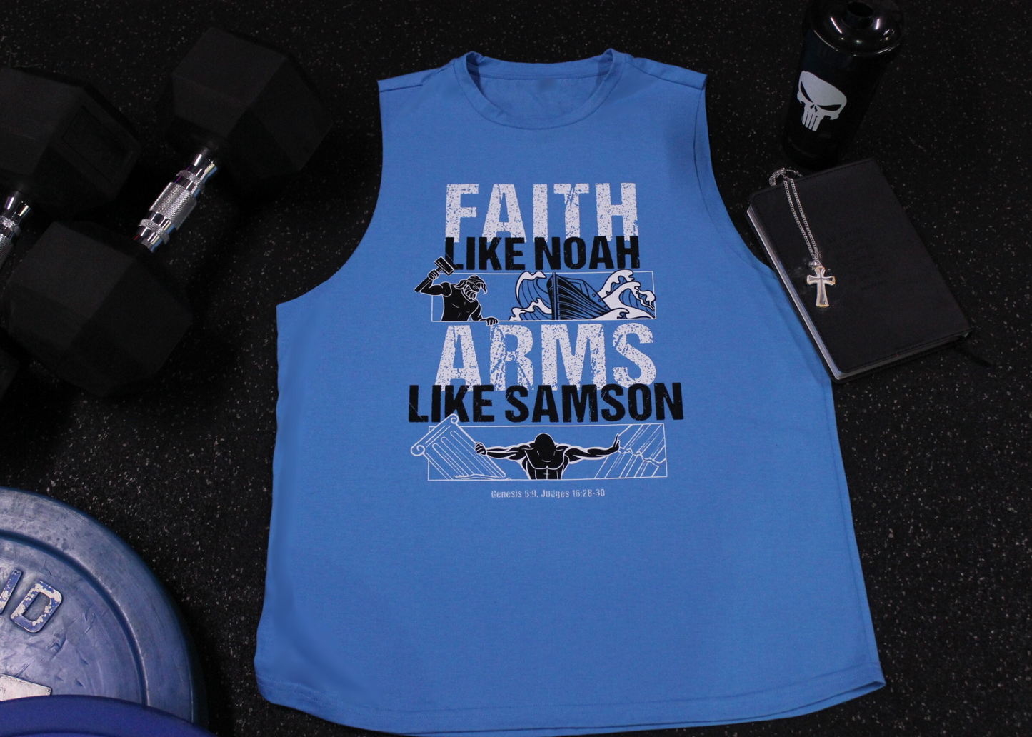 "Faith & Arms" Men's Premium Cut Off T-Shirt